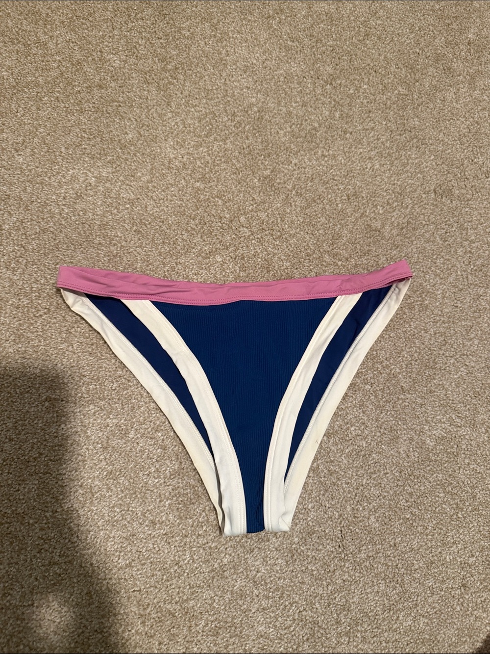 L*space Bikini Bottoms - Navy, White & Pink